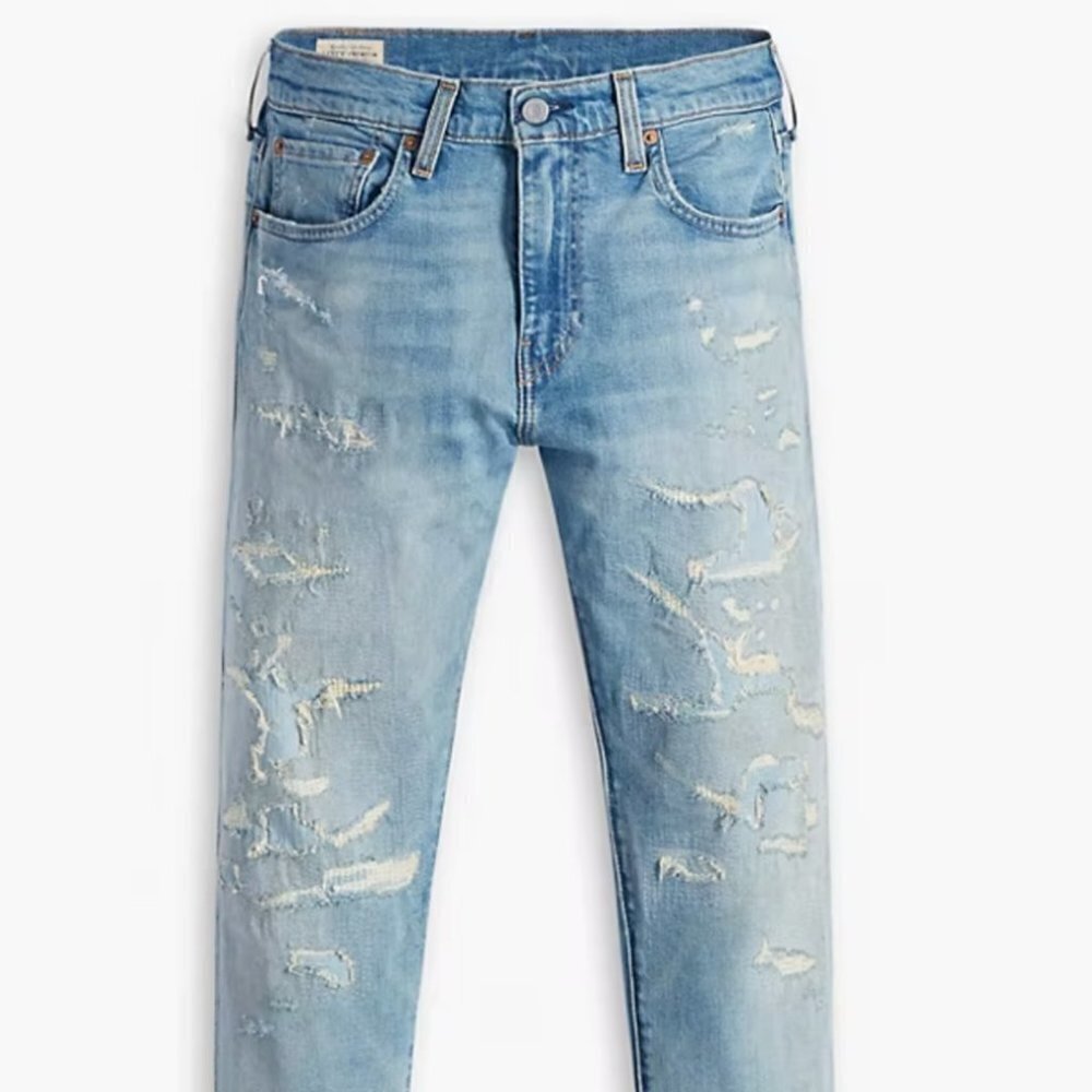 New Levi's 512 reworked patches re/done sewn Size‎ 31 - Picture 2 of 14